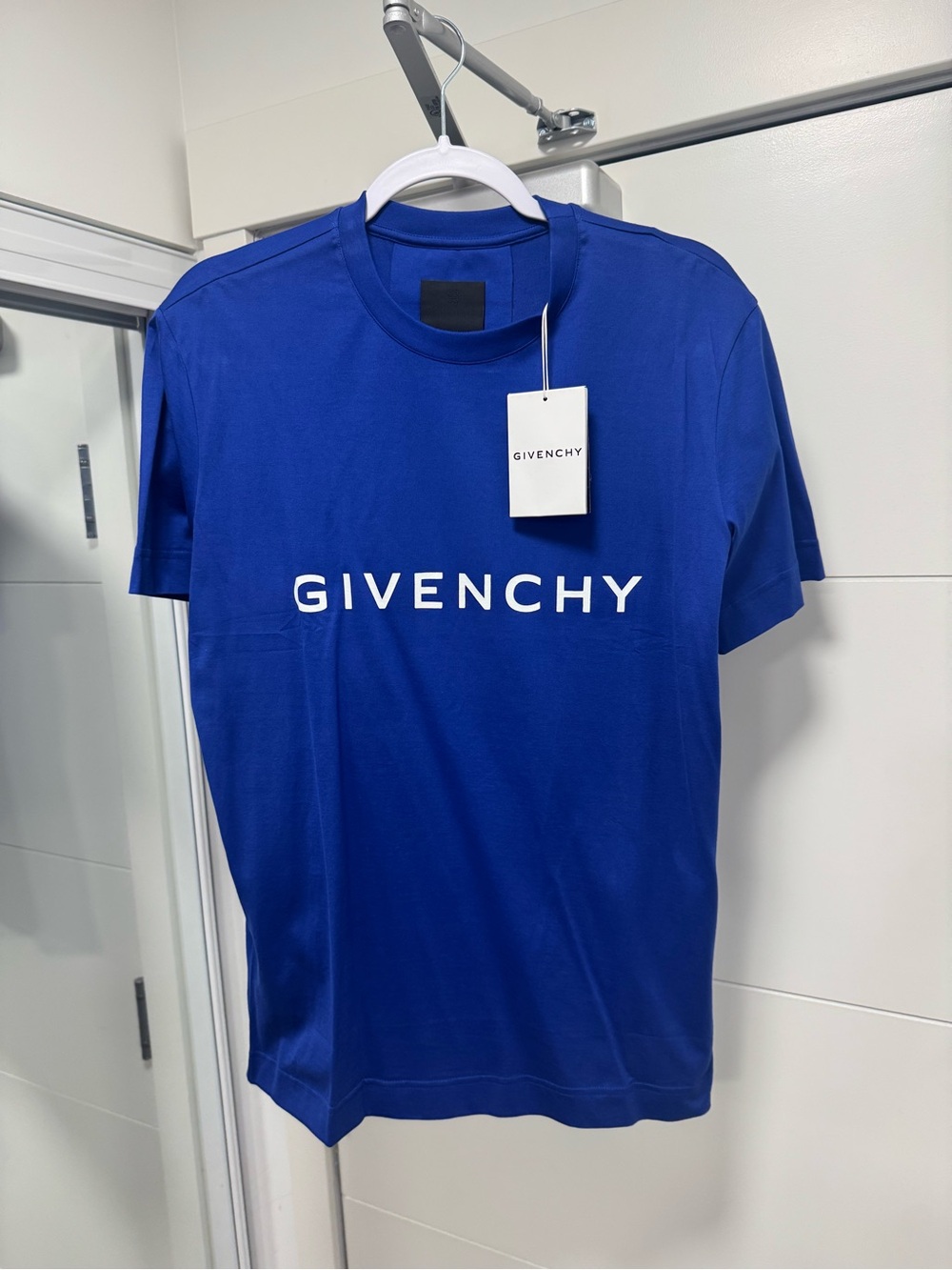 Givenchy Royal Blue Cotton Logo T-Shirt